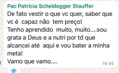Depoimento no WhatsApp de Paciente Patrícia S.